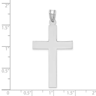 14k White Gold Polished Cross Pendant XWR35