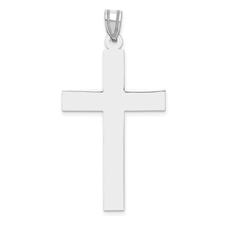 14k White Gold Polished Cross Pendant XWR35
