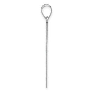 14k White Gold Polished Cross Pendant XWR36