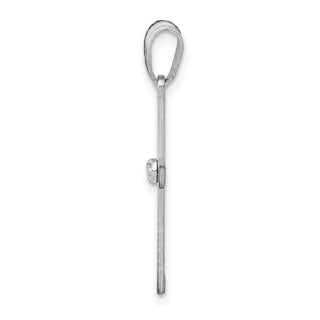 14k White Gold .01ctw Diamond Cross Pendant XWR37