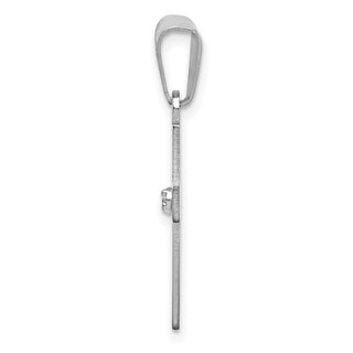 14k White Gold .01ctw Diamond Cross Pendant XWR38