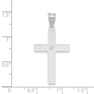 14k White Gold .02ctw Diamond Cross Pendant XWR40