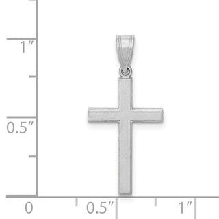14k White Gold Florentine Latin Cross Pendant XWR9