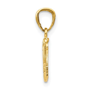 14k Yellow Gold Crown Pendant