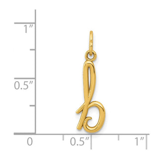 14k Yellow Gold Yellow Gold Initial Charm YC1060B