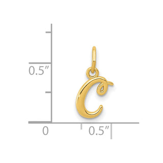 14k Yellow Gold Yellow Gold Initial Charm YC1060C