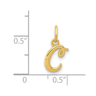 14k Yellow Gold Yellow Gold Initial Charm YC1060C