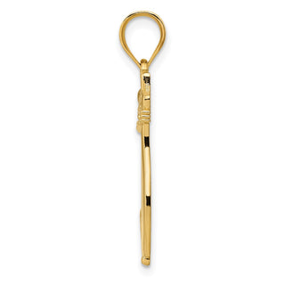 14k Yellow Gold Diamond Cat Pendant