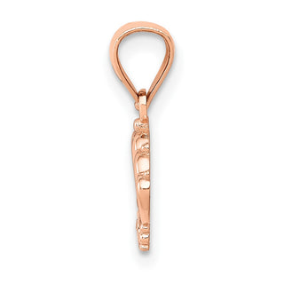14K Rose Gold Crown Pendant