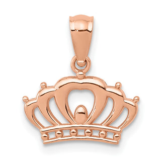 14K Rose Gold Crown Pendant