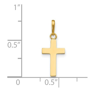 14k Yellow Gold Childrens Cross Pendant