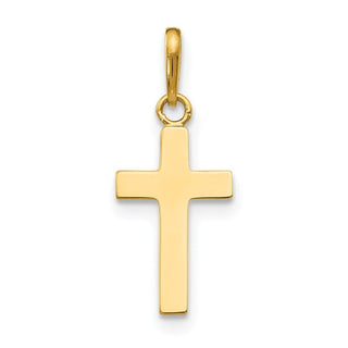 14k Yellow Gold Childrens Cross Pendant