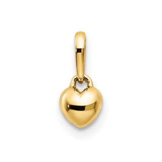14k Yellow Gold Childrens Heart Pendant YC1137