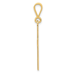 14k Yellow Gold Laser Cut "Faith" Cross Pendant YC1198