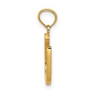 14k Yellow Gold Polished Horseshoe Pendant