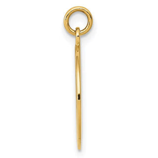 14k Yellow Gold Antiqued Compass Pendant