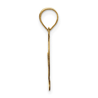 14k Yellow Gold Polished Script Letter G Initial Pendant