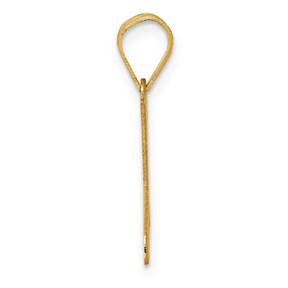 14k Yellow Gold Polished Script Letter X Initial Pendant