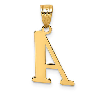 14k Yellow Gold Polished Letter A Initial Pendant YC1440A