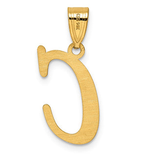 14k Yellow Gold Polished Letter C Initial Pendant