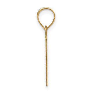 14k Yellow Gold Polished Letter E Initial Pendant