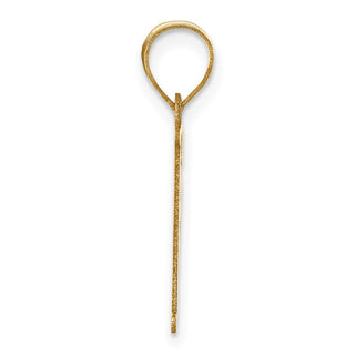 14k Yellow Gold Polished Letter F Initial Pendant