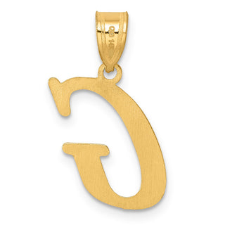 14k Yellow Gold Polished Letter G Initial Pendant