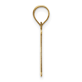 14k Yellow Gold Polished Letter H Initial Pendant