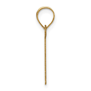 14k Yellow Gold Polished Letter I Initial Pendant
