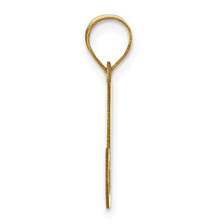 14k Yellow Gold Polished Letter J Initial Pendant