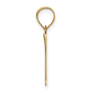 14k Yellow Gold Polished Letter K Initial Pendant