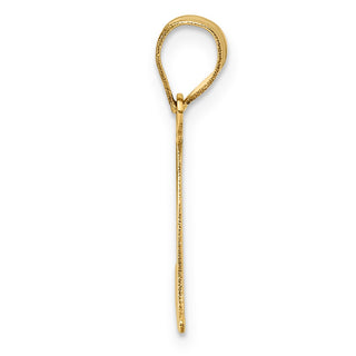 14k Yellow Gold Polished Letter L Initial Pendant