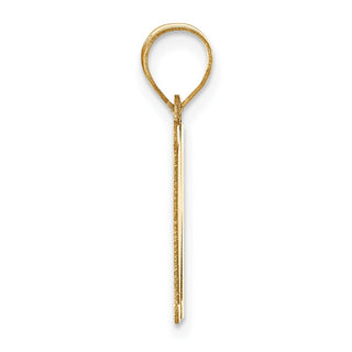 14k Yellow Gold Polished Letter M Initial Pendant