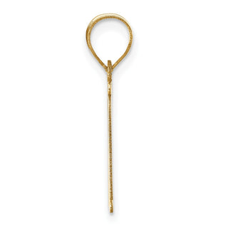 14k Yellow Gold Polished Letter N Initial Pendant