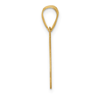 14k Yellow Gold Polished Letter Q Initial Pendant
