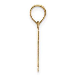 14k Yellow Gold Polished Letter T Initial Pendant