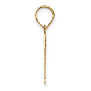 14k Yellow Gold Polished Letter T Initial Pendant