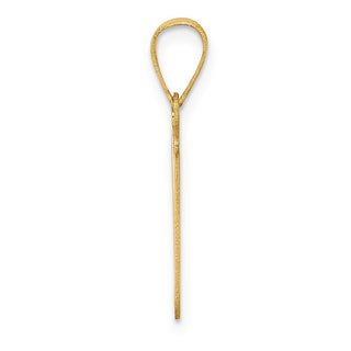 14k Yellow Gold Polished Letter U Initial Pendant