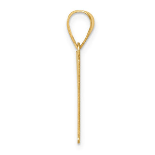 14k Yellow Gold Polished Letter X Initial Pendant