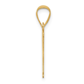 14k Yellow Gold Polished Letter Y Initial Pendant