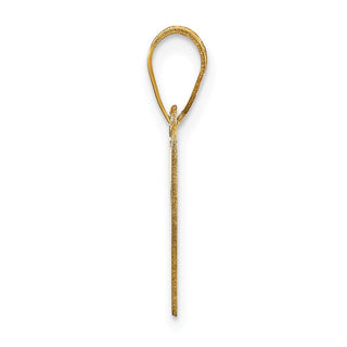 14k Yellow Gold Polished Bubble Letter A Initial Pendant