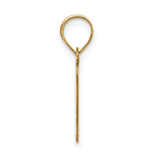14k Yellow Gold Polished Bubble Letter F Initial Pendant