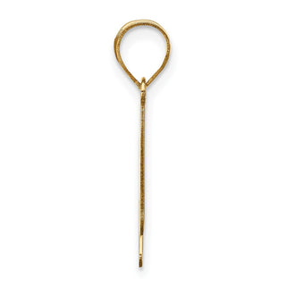 14k Yellow Gold Polished Bubble Letter H Initial Pendant