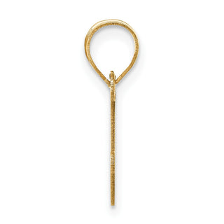 14k Yellow Gold Polished Bubble Letter J Initial Pendant