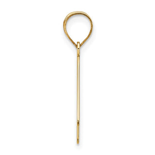 14k Yellow Gold Polished Bubble Letter K Initial Pendant