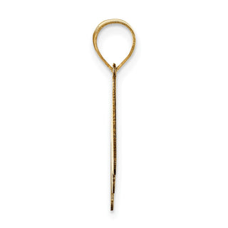 14k Yellow Gold Polished Bubble Letter M Initial Pendant