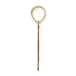 14k Yellow Gold Polished Bubble Letter N Initial Pendant