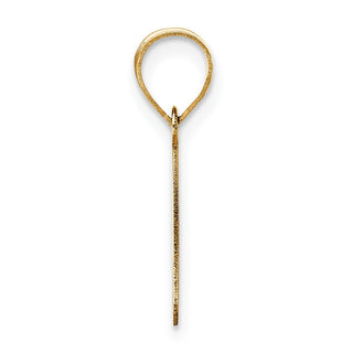 14k Yellow Gold Polished Bubble Letter P Initial Pendant