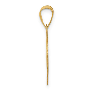 14k Yellow Gold Polished Bubble Letter Q Initial Pendant