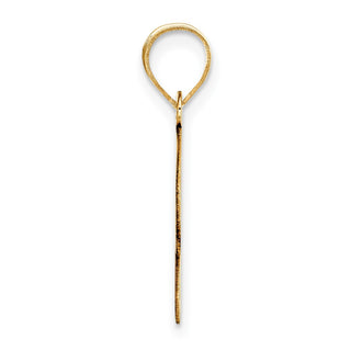 14k Yellow Gold Polished Bubble Letter R Initial Pendant